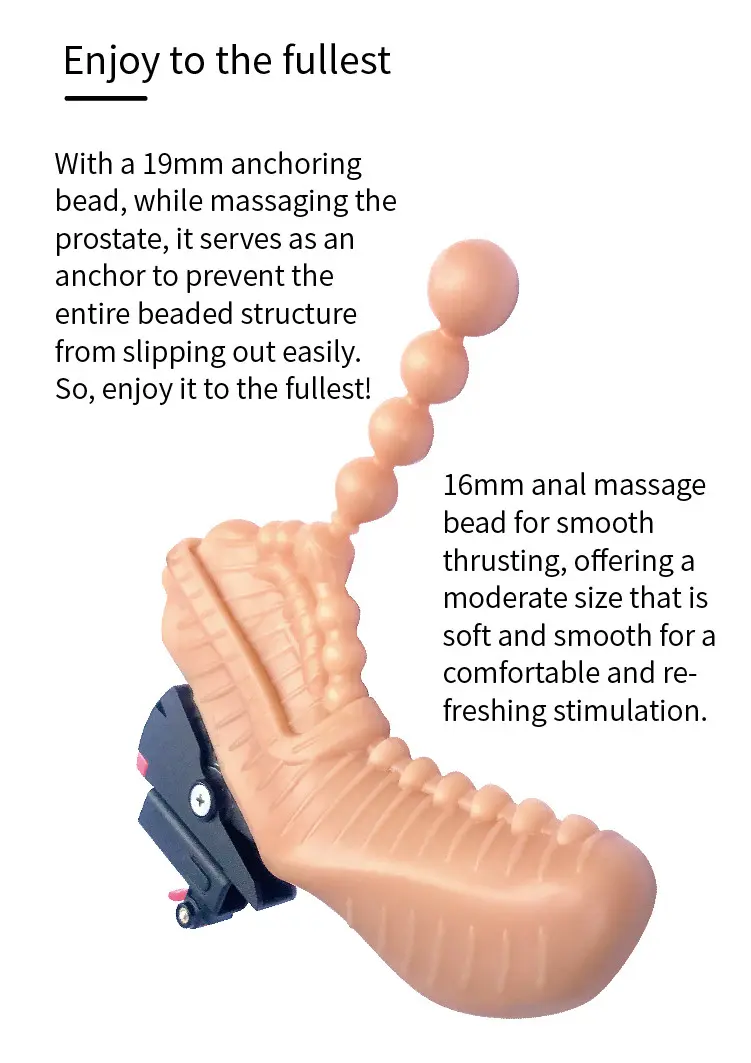 Anal Bead Massage Head with Vertical Insertion016sl